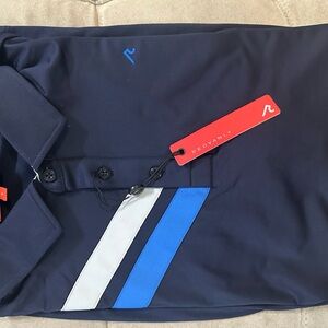 Redvanly Men's Navy Polo Shirt with Blue and Gray Accents